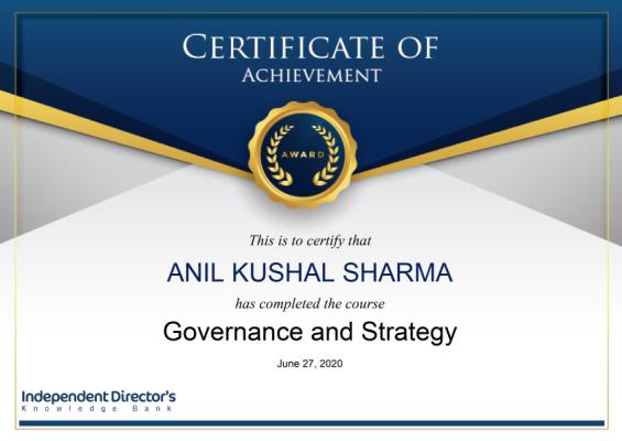 Governance and Strategy Certificate